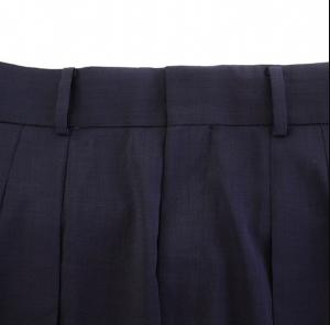 AP STUDIO 24SS ツイルハイウエステッドパンツ スラックス タック ジップフライ 38 紺 ネイビー 24030586221010