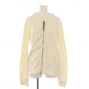 ジップアップパーカー ジャケット アウター ストレッチ ロゴ 刺繍 ワンポイント 38 アイボリー /BB