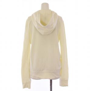 BURBERRY BLUE LABEL ジップアップパーカー ジャケット アウター ストレッチ ロゴ 刺繍 ワンポイント 38 アイボリー /BB