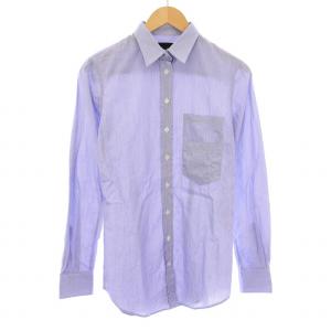 カジュアルシャツ 長袖 レギュラーカラー ストライプ柄 38 青 ブルー /BB GY14