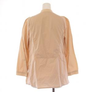 GUCCI シャツ ブラウス 長袖 バンドカラー プルオーバー 42 ベージュ /BB GY14