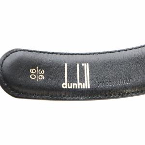 dunhill ベルト ハトメ ゴールド金具 ロゴ レザー 36/90 黒 ブラック /AN6 GY14