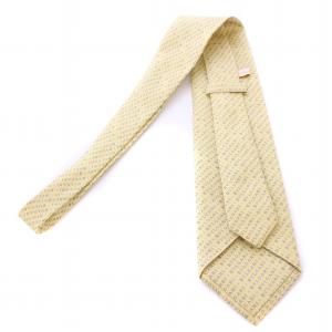 BVLGARI ネクタイ レギュラータイ シルク 総柄 ロゴ 黄色 イエロー /BB OH GY14