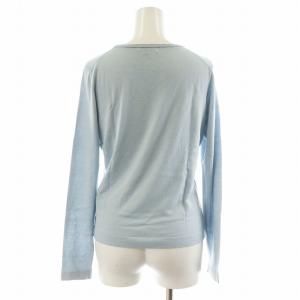 BURBERRY LONDON ニット カットソー 長袖 絹 シルク カシミヤ混 1 水色 ライトブルー FBA22-108-26 /AN25