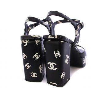 CHANEL ココマーク サンダル ストラップ 38C ブラック G38958