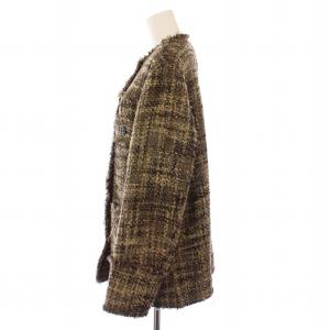 CLANE NO COLOR TWEED JACKET ノーカラーツイードジャケット ブルゾン アウター ミドル丈