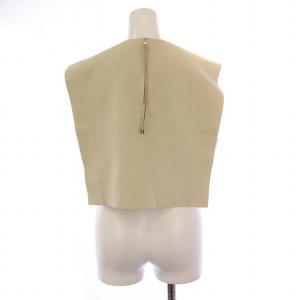 HYKE ULTRASUEDE CROPPED TOP ブラウス シャツ ノースリーブ スエード 2 ベージュ 231-15196