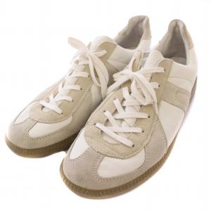 EDIFICE別注 2WAYジャーマントレーナー スニーカー シューズ スエード 42 白 ベージュ 1705