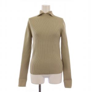 SLIT COLLAR RIB KNIT TOPS スリットカラーリブニットトップス カットソー 長袖