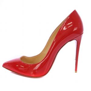 パンプス ハイヒール ポインテッドトゥ エナメル 38.5 赤 /BM