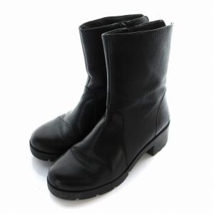 ブーツ レザー ミドル丈 37 黒 ブラック K400229 /EE