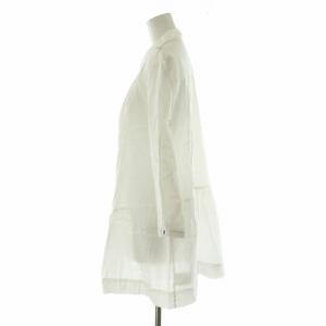 BURBERRY LONDON シャツ ブラウス チュニック 七分袖 46 ホワイト B2M13-417-02/NQ GY14