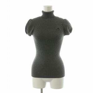 リブニット カットソー プルオーバー タートルネック 半袖 38 グレー FB512-254-08 /NQ