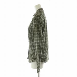 Burberry's BLUE LABEL シャツ チェック 長袖 ロゴ刺繍 ヴィンテージ 38 グリーン FEF38-502 /NQ GY14