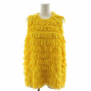 スパイラル フリンジニット ノースリーブ 1 黄 イエロー 6518-299-0268 /AN16 H