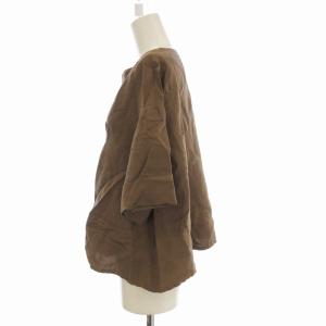 ADORE シャツ ブラウス 半袖 リネン混 38 茶 ブラウン 531-8110515 /EE