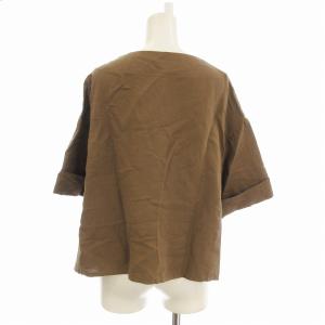 ADORE シャツ ブラウス 半袖 リネン混 38 茶 ブラウン 531-8110515 /EE