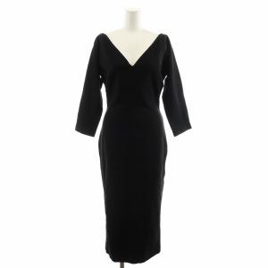 21年製 ワンピース シルク 42 ブラック FDB707AIDE