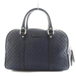 マイクログッチシマ ハンドバッグ ネイビー 510286