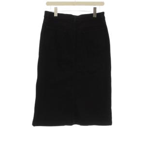 agnes b. デニムスカート ロング タイト 38 黒 ブラック 0796KJ13 /OR