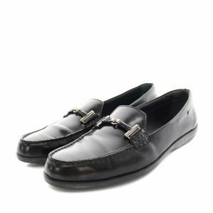 ビットローファー ドライビングシューズ レザー 36.5 黒 ブラック /YT