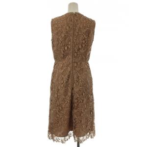 ANAYI ワンピース  ひざ丈 ノースリーブ 総レース 36 ベージュピンク 14426-05-13-360 /OR