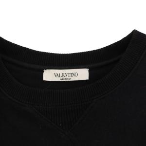 VALENTINO スウェット トレーナー ロゴ プリント 長袖 XS 黒 RV0MF02PZAY /YM H