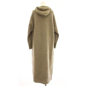 DRESSTERIOR ニットワンピース パーカー 085-57100 カシミヤ混 ロング 長袖 38 ライトブラウン 茶 /G