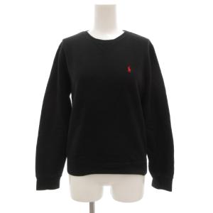 トレーナー スウェット 長袖 ポニー刺繍 裏毛 M 黒 ブラック /GV GY14