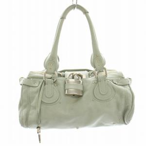 パディントン ハンドバッグ レザー 南京錠 ライトブルー 03-06-51-5191