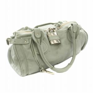 Chloe パディントン ハンドバッグ レザー 南京錠 ライトブルー 03-06-51-5191