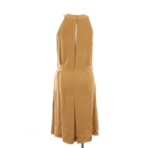 Chloe ワンピース シルク ノースリーブ ひざ丈 34 ベージュ 12SRO31-12S003 /TK H