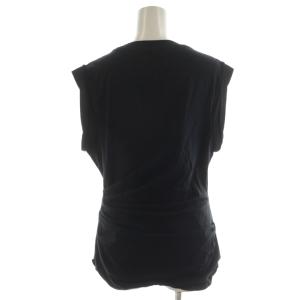 3.1 phillip lim ドレープディテール トップ DRAPE TANK TOP カットソー ノースリーブ コットン S 黒 ブラック