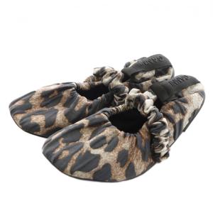 SOFT SQUARE TOE SCRUNCHIE BALLERINA バレエシューズ スクエアトゥ レオパード