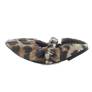 GANNI SOFT SQUARE TOE SCRUNCHIE BALLERINA バレエシューズ スクエアトゥ レオパード