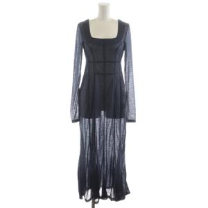 Hybrid Yarn Wool Jersey Square Neck Dress ワンピース