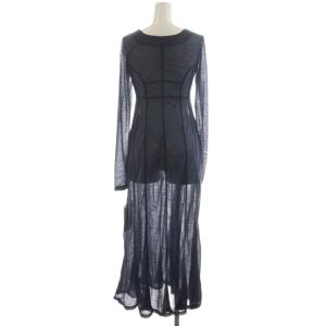 Mame Kurogouchi Hybrid Yarn Wool Jersey Square Neck Dress ワンピース