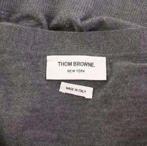 THOM BROWNE ウールクラシック4BAR Vネックカーディガン 1 グレー MKC002A-00014038