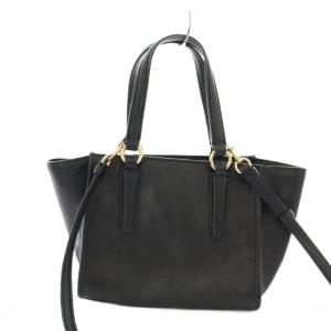 COACH ショルダーバッグ ハンドバッグ レザー ロゴ チャーム 黒 ブラック F11925 /KU H
