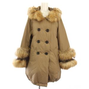 ダウンコート アウター ファー 36 茶 ブラウン 02123361-3 /TK H