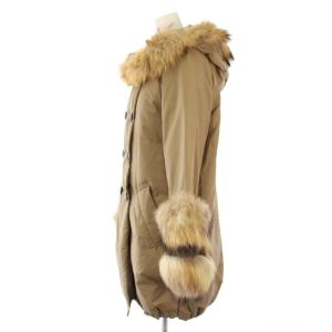 GRACE CONTINENTAL ダウンコート アウター ファー 36 茶 ブラウン 02123361-3 /TK H