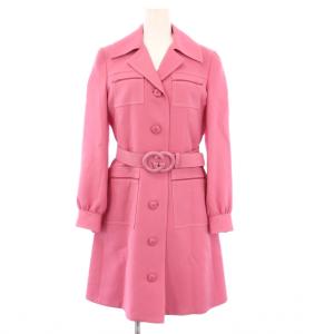トレンチコート GGベルト 38 ピンク 584123