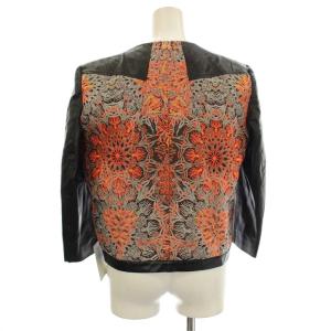 Helmut Lang Medallion jacquard Leather Jacket