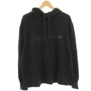 ヨウジヤマモト アディダス Distressed Signature Hoodie シグネチャーロゴ スウェットパーカー