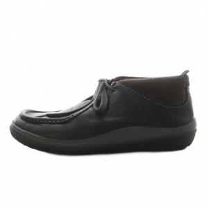 Clarks クラークス-ワラビー チャッカブーツ レザー UK6.5 黒 ブラック