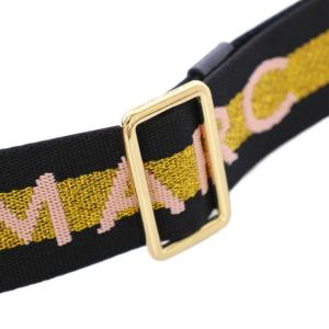 MARC JACOBS ショルダーストラップ ロゴ 黒 ゴールド /TK H