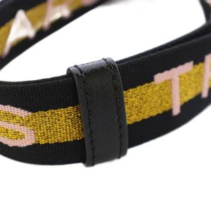 MARC JACOBS ショルダーストラップ ロゴ 黒 ゴールド /TK H