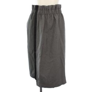 スカート ミモレ丈 ロング イージー 切替 M グレー ZU43FG417 /TK H
