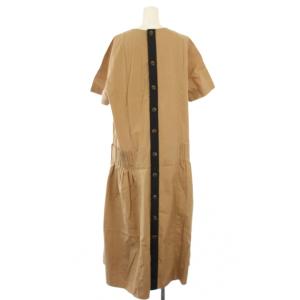 theory luxe 23SS HATCH SIGRID HS ワンピース 半袖 ロング 38 ベージュ 03-3205526-333-038