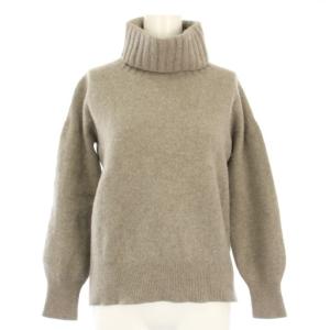 カシミヤウールタートルプルオーバー5 ニット セーター 長袖 F グレージュ 19080200406330